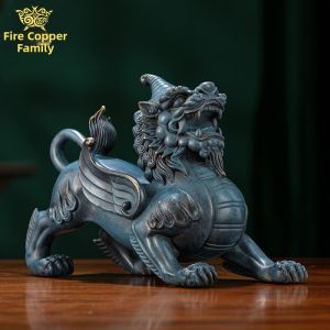 DATONGSHIJIA | Pair Brass Pixiu Figurine Decoration