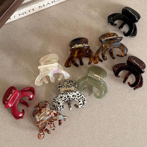 กิ๊บติดผมหางม้าสูงแบบใหม่ปี 2024 สำหรับผู้หญิง ทรงกระดูกฉลาม กิ๊บติดผมทรงไม้กางเขนอะซิเตทสั้น ประดับผมสไตล์หวานๆ