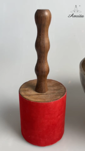 [Amrita] Chày da đỏ Size Đại đánh chuông đồng chuông xoay từ 24cm - 60cm -Mallet Striker - Chùi Gỗ Gõ Chuông -CXNP54