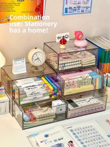 WEIAI | Drawered Divided Transparent Desk Organizer
