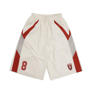 MASONPRINCE Team New Season 8 Number Player Main Emblem Elastic Waist Seven-Five Pants Casual Loose Fit Youth Popular Daily Wear