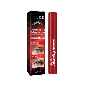 Eelhoe Mascara Waterproof Volume Thick Black Lash Nourish 4D Eyelash Extension Long Lasting Silk Fiber Eye Makeup Curling Mascara Cream Curling Eyelash Extension Makeup Silk Fiber Eyelash Volume Lengthening Non-Blooming Waterproof Curl Mascara