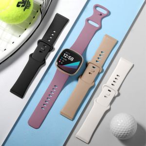 Sport Strap for Fitbit Versa 4 Strap Women Men Fitbit Sense 2/Sense Silicone Band Fitbit Smartwatch Versa 3 Waterproof Wristband