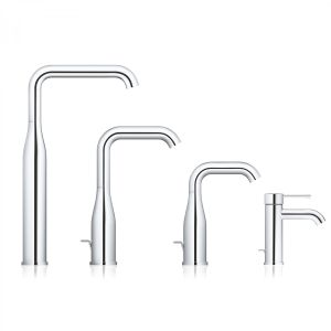 GROHE Essence Basin Mixer M-Size | Complete with Pop-up Waste | Adj. Mousseur | *10-year Warranty | Brass | Gold | 23462GL1