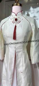 [ SẴN HÀNG - HOẢ TỐC 2H ] ÁO DÀI NỮ CUNG ĐÌNH 3 TÀ VOAN TƠ ĐÍNH KẾT ĐÁ SANG TRỌNG FROM TRUYỀN THỐNG MẶC ĐI TIỆC  CƯỚI HỎI