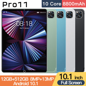 11PRO Smart 10.1inch Tablet Computer 5G Network 8+128GB Large Memory Battery 8800 Android System 10.1 Dual Card SD Memory Card