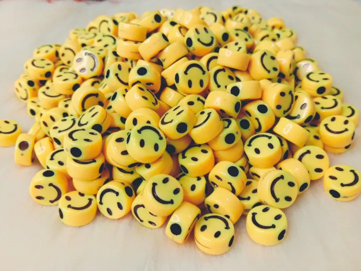 10mm Smiley Beads Use for DIY accessories Beading material (24pcs | Lazada Philippines