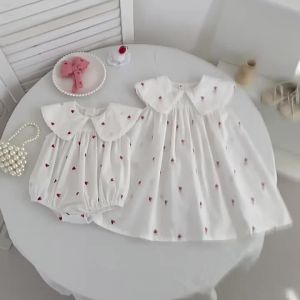 2026 Summer New 2-6Yrs Sleeveless Baby Girl White Dress Children Princess Birthday Dress Heart Print Western Style Dress