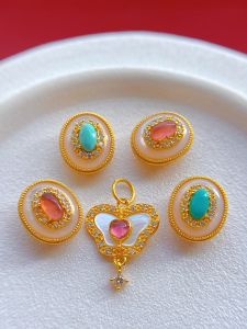 Butterfly Pendant Embedded Natural Red Agate Stone S925 Antique Silver Plated Gold Accessories Jewelry Fashionable Summer New Arrival