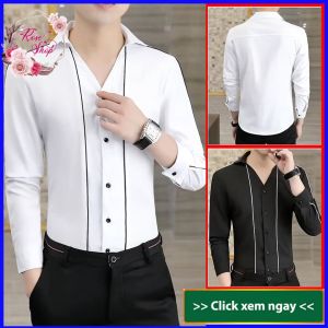 Áo sơ mi nam chất liệu cotton co giãn thấm hút mồ hôi thiết kế đơn giản trẻ trung tinh tế N35