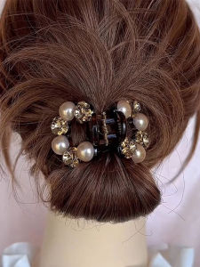 LastKiss Pearl Hair Clip Womens Side Bangs Half Updo Back of Head out Korean Style Fashionable Hair Accessories