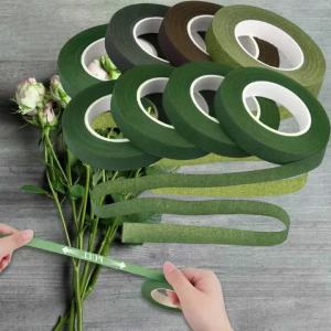 4 Rolls 120 Yard 12mm Self-adhesive Bouquet Floral Stem Tape Artificial Flower Stem Wrap Floral Green Tapes DIY Flower Supplies