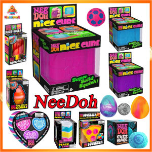 【NeeDoh】Schylling NeeDoh Nice Cube Sensory Fidget Toy with Super Solid SquishNeeDoh Teenie Sparkle Squeeze Heart Small Sparkly Heart Squishy Fidget Toys Anxiety Relief NeeDoh D Egg Plush Ball Squishy Stress Relief Squeeze Toy