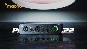 MAONO | MAONO PS22 USB Audio Interface for PC 60dB Pro-Preamp 24bit/192kHz Dual USB Interface for Home Sudio Recording Podcast Streaming