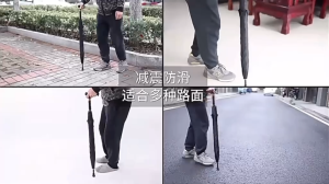 Crutch Umbrella Elderly anti-slip umbrella Hiking Umbrella Long Umbrella with Anti-Slip Rubber KM