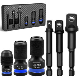NiuXiang | CR-MO Quick-Release Socket Adapter Set Hexagonal Handle Converter Impact Stage Drill Bit Holder for Impact Wrenches