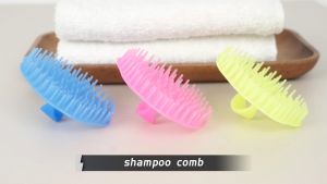 Massage Brush Hair Scalp Silicone Massager Shampoo Manual Head Massage Teeth Brush Random Color