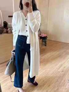 Idle Style Fancy Mid-Length Sweater Outwear Knitting Vest Jacket Female New Arrival Fashion Two-Piece Suit 2023