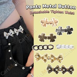 Detachable Metal Tighten Waist Button for Women Skirt Pant Jeans Adjustable Waist Clip