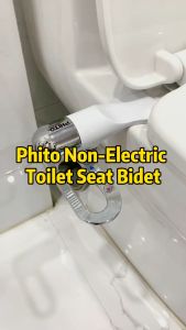 PHITO Hands-Free Non Electric Bidet Toilet Seat Attachment with Dual Nozzles For Rear & Feminine Wash Self Easy to Install