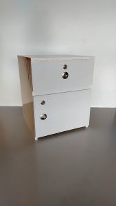 Tủ đầu giường cỡ lớn đỉnh bằng màu gỗ sồi cao cấp