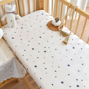 ANYOUBI | Breathable Bamboo Cotton Muslin Double Layer Fitted Sheet