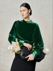 Silk Velvet Elegant Slimming Shirt