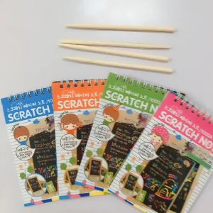 Scratch Magic Book Memo Pad Reusable Notebook Cute Color Painting School Supplies Premium Stationery