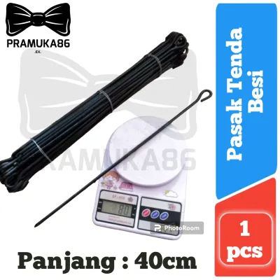 Pasak Patok Tenda Besi Panjang 40cm - Pancang Tenda Bahan Besi sudah Di cat