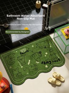 YUNHAOBUYI | Cartoon Non-slip Absorbent Bathroom Mat