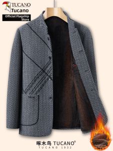 TUCANO | Warm Thickened Quilted Mens Zhongshan Jacket Stand Collar