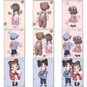 5D Diamond Painting Set DIY Art & Craft Mainan Edukasi Anak Lukisan Diamond Kristal BERBINGKAI Couple Saudara Hadiah Dekorasi