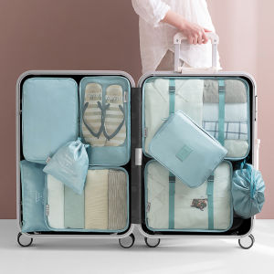 10-Pack Waterproof Packing Cubes | Humidity-Proof Travel Organizers for Underwear/Clothes (Compression Luggage Bags TSA-Friendly Garment Separation System)