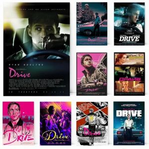 Canvas PainingClassic Crime Movie Drive Film Poster Canvas Prints Featuring Ryan Gosling Ideal Wall Art for Bedroom and Home Dec