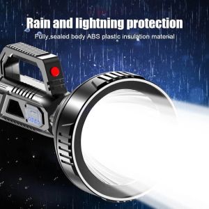 LampTwist【High-Power】Flashlight rechargeable IPx6 flashlight waterproof 100000W 12000MAH Outdoor multifunctional household searchlight