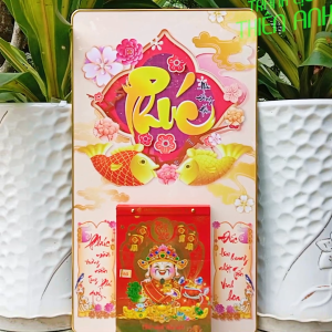 Lịch 2026 Phúc Như Đông Hải Kích thước: 34x60cm bọc viền vàng kèm bloc 14.5x20.5cm (PC)