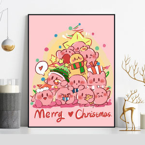 Cartoon Christmas Tree Numbered Oil Painting DIY Handmade Healing Gift Acrylic Decorative Coloring Painting Home Decoration