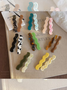 กิ๊บติดผมทรงคลาสสิกสีคาเฟ่ ทรงคลื่น สำหรับผู้หญิง ทรงหน้า 2025 ใหม่ ด้านข้าง กิ๊บติดผม ทรงเรียบหรู ประดับผม