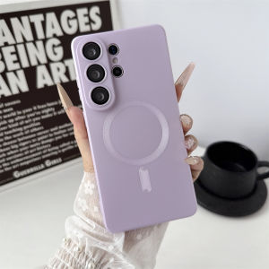 Luxury Matte Lens Protect Phone Case For Magsafe For Samsung Galaxy S26 Ultra S25 S24 S23 S22 S21 Plus Shockproof Soft Cover
