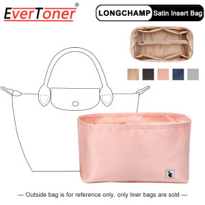 EverToner กระเป๋าผ้าซาตินคุณภาพสูง Longchamp กระเป๋าแบ่ง มีซิปกระเป๋าเก็บเครื่องสำอางกระเป๋าเดินทางด้านในกระเป๋า กระเป๋าถือ