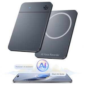 ANYTROX AI-Powered Smart Recording Card: Voice Assistant Translation Tool Real-Time Audio-to-Text Sync Meeting & Classroom Minutes 1000-Hour Battery Life COD