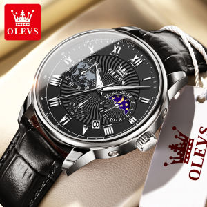 OLEVS Watch For Mens Waterproof Original Casual Business Style 2025 New Luminous Multi Function Chronograph Quartz Watch