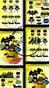 Batman Cake and Cupcakes Toppers (Machine cut Waterproof) Birthday Party Decorations