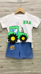 Terno for Kids boy cute car 3D wheels design soft cotton 1-5yrs old E14