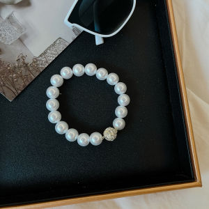 New Arrival Pearl Necklace Magnetic Buckle Bean Bag Silk Scarf Female Spring and Autumn All-Match Clavicle Chain Decorative Neck Protection Bench Scarf