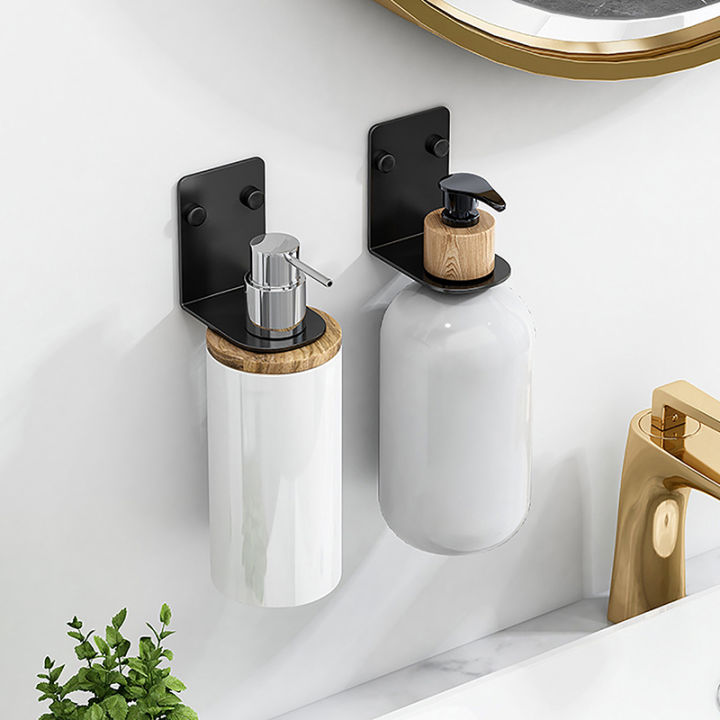 Soap Bottle Holder Or Hands Sanitiser Dispenser Storage Rack Wall Mounted Bracket Kitchen ...