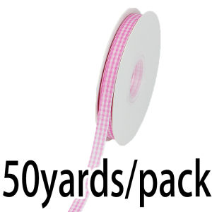 (50 Yards/roll) Width 1Cm Grid Ribbon Diy Gift Decoration Belt Hairclip Bow Design Diy