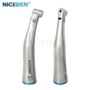 Niceden Dental Low Speed Handpiece Fiber Optical LED Contra Angle X25 X25L 1:1 High Speed Stainless Steel Handpiece Blue Ring