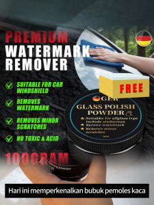 Free Sponge Glass Polishing Powder LET Premium Quality Premium | Watermark removal | Serbuk Penggilap Kaca