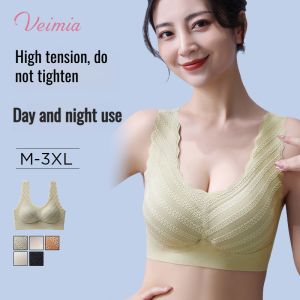 【Famous Japanese underwear brand】Seamless Padded Bra Ruffle Beauty Back Womens Push Up Bra Breathable Wide Strap Vest Tops Bralette Wireless Bra Female
